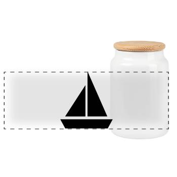 Oui, je suis un marin - Boîte à biscuits avec couvercle en bois - blanc - Devant