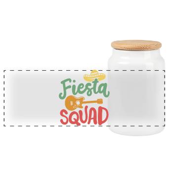 Cinco de Mayo Fiesta mexikanische Party - Panorama Keksdose mit Holzdeckel - Weiß - Vorne