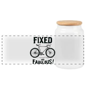 Vélo Fixies Vélo Urban City Style - Boîte à biscuits avec couvercle en bois - blanc - Devant