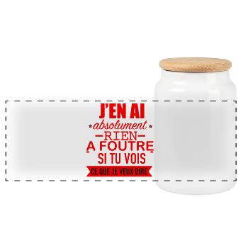 J' en ai Absolument rien à foutre - Boîte à biscuits avec couvercle en bois - blanc - Devant