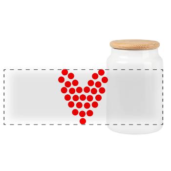 MOM. MOTHER'S DAY. HAPPY MOTHER'S DAY - Panoramic Cookie Jar with Wooden Lid - white - Front