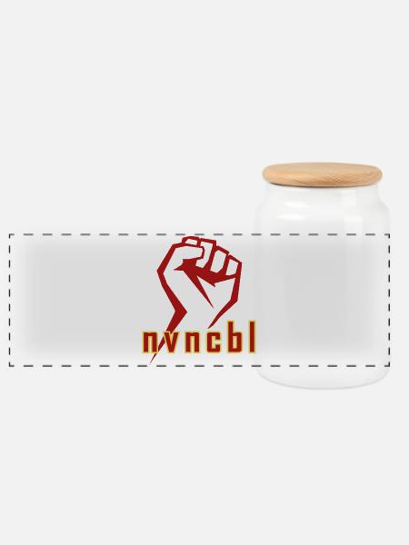 invincible 01 - Panorama Keksdose mit Holzdeckel - Weiß