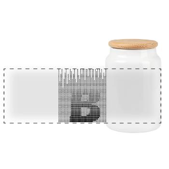 Lettre B, nom, la lettre B - Boîte à biscuits avec couvercle en bois - blanc - Devant