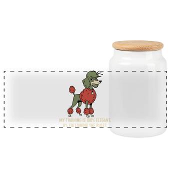 Ma formation : 100 % élégant, 0 % suivant les règles - Boîte à biscuits avec couvercle en bois - blanc - Devant