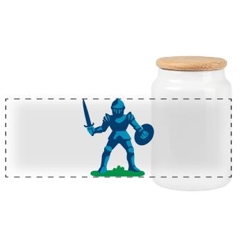 Gardiens de la Voie du Chevalier - Boîte à biscuits avec couvercle en bois - blanc - Devant