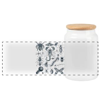 Passionné d’insectes, insectes, spécimen d’insectes - Boîte à biscuits avec couvercle en bois - blanc - Devant