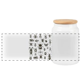 Amoureux des insectes, passionné d’insectes - Boîte à biscuits avec couvercle en bois - blanc - Devant