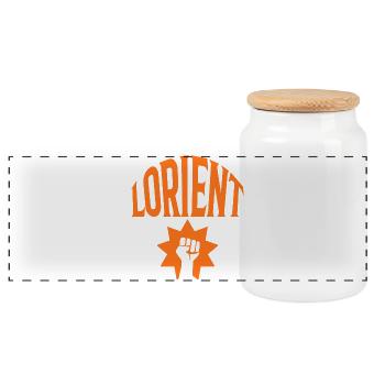 Lorient - Panorama Keksdose mit Holzdeckel - Weiß - Vorne