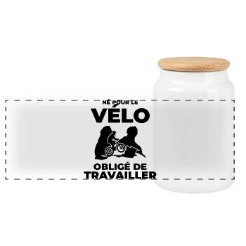 Guadeloupe-Radfahrergeschenk – Fahrradbegeistertes Geschenk - Panorama Keksdose mit Holzdeckel - Weiß - Vorne