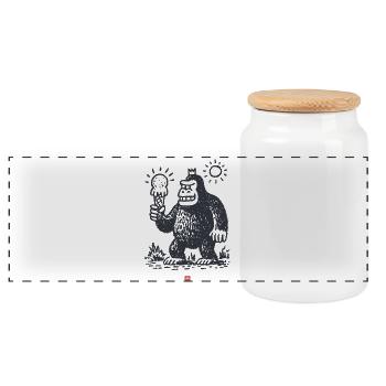 Königlicher Monster Eiszauber - Panoramic Cookie Jar with Wooden Lid - white - Front