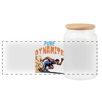 Sprinter: Pure Dynamite - Panoramic Cookie Jar with Wooden Lid - white - Front