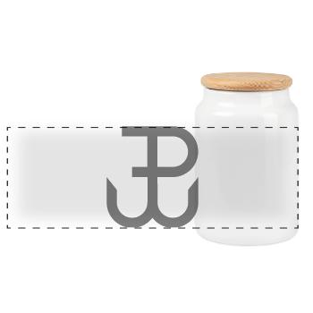 Kotwica, Pologne - Boîte à biscuits avec couvercle en bois - blanc - Devant