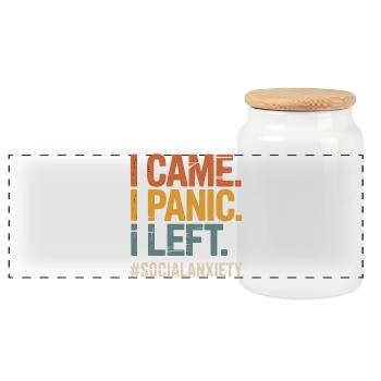 Problème introverti, drôle de freak social - Boîte à biscuits avec couvercle en bois - blanc - Devant
