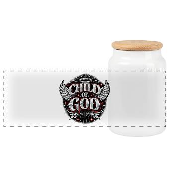 Vêtements de ville Enfant de Dieu - Boîte à biscuits avec couvercle en bois - blanc - Devant