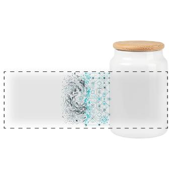 Ordre numérique et chaos - Boîte à biscuits avec couvercle en bois - blanc - Devant