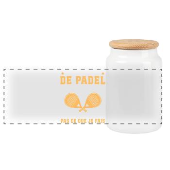 ma technique de padel  - Boîte à biscuits avec couvercle en bois - blanc - Devant