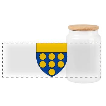Blason de la Brie - Boîte à biscuits avec couvercle en bois - blanc - Devant