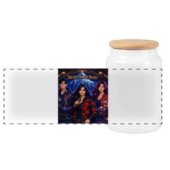 Radio Banner Tee - Boîte à biscuits avec couvercle en bois - blanc - Devant