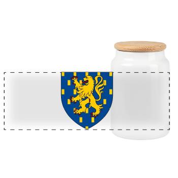 Coat of arms of Orxois - Panoramic Cookie Jar with Wooden Lid - white - Front