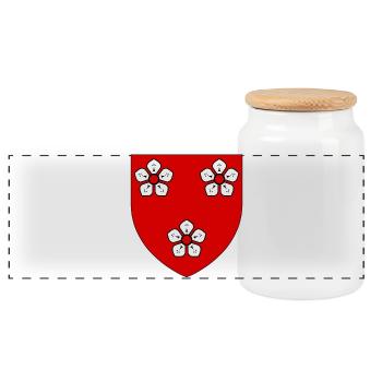 Wappen der Stadt Ancenis - Panorama Keksdose mit Holzdeckel - Weiß - Vorne