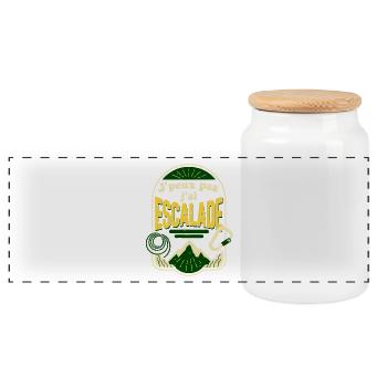 J'peux pas j'ai escalade - Boîte à biscuits avec couvercle en bois - blanc - Devant