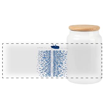 Pêcheur en bateau T-Shirt pêche vintage homme - Boîte à biscuits avec couvercle en bois - blanc - Devant