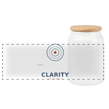 clarity_design - Panorama Keksdose mit Holzdeckel - Weiß - Vorne