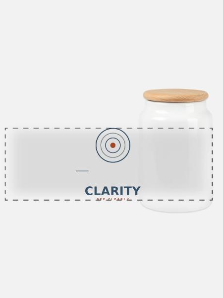 clarity_design - Panorama Keksdose mit Holzdeckel - Weiß