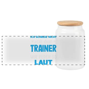 Handball Handballer Handball Trainer Fan Geschenk - Panorama Keksdose mit Holzdeckel - Weiß - Vorne