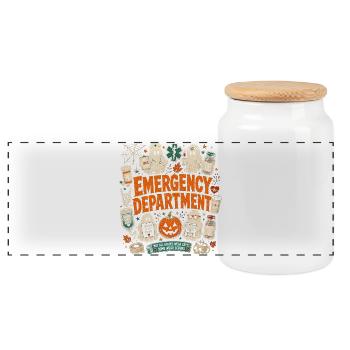 Infirmière Infirmière Halloween - Boîte à biscuits avec couvercle en bois - blanc - Devant