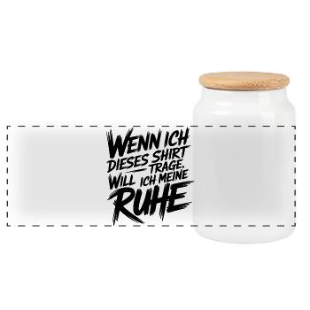 Ruhemodus - Panorama Keksdose mit Holzdeckel - Weiß - Vorne