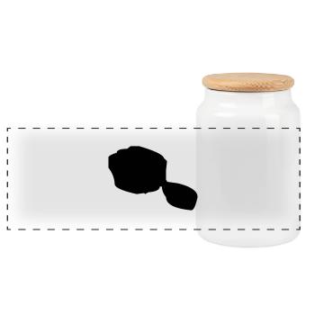 tahiti map - Boîte à biscuits avec couvercle en bois - blanc - Devant