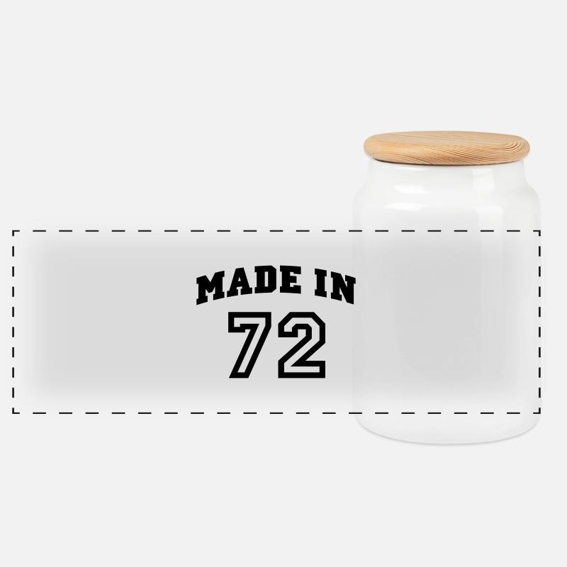 mp_madein72a - Panorama Keksdose mit Holzdeckel - Weiß
