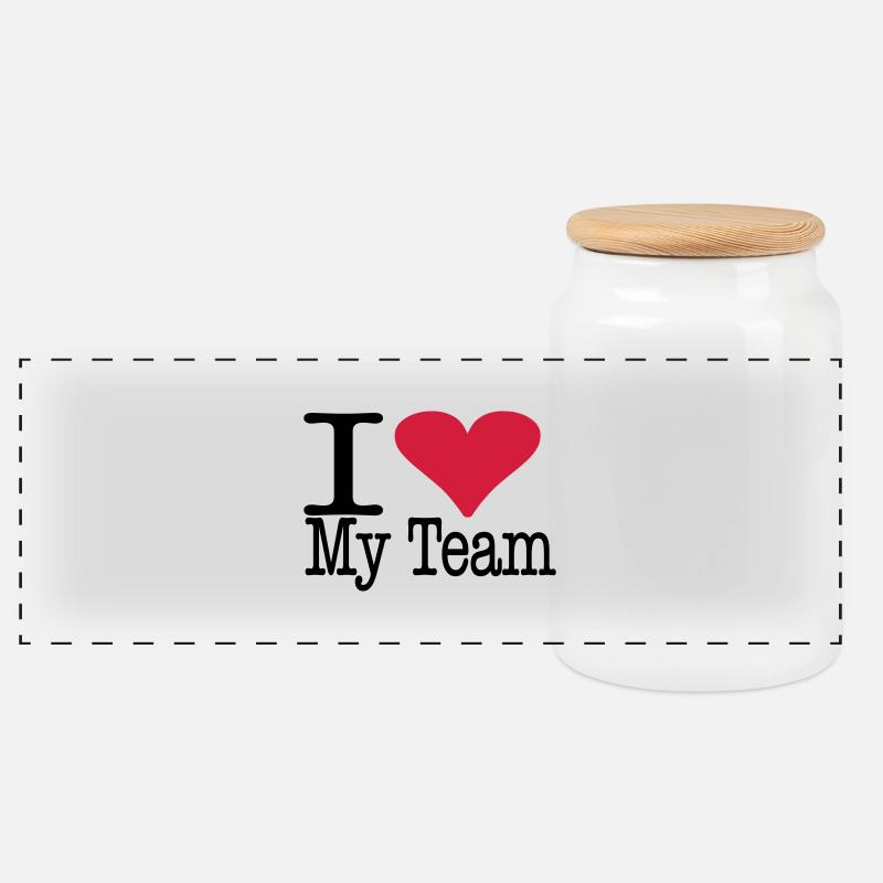 ilovemyteam - Panorama Keksdose mit Holzdeckel - Weiß