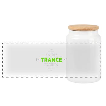 Trance & Genre Diamond - Panoramic Cookie Jar with Wooden Lid - white - Front
