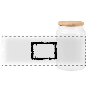 frame_4_vec_1 fr - Boîte à biscuits avec couvercle en bois - blanc - Devant