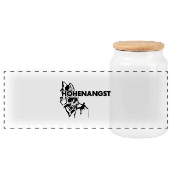 Höhenangst - Panorama Keksdose mit Holzdeckel - Weiß - Vorne