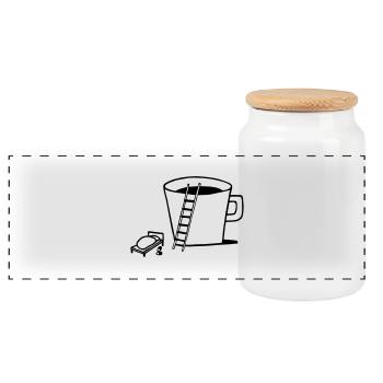 good rning-coffee - Panorama Keksdose mit Holzdeckel - Weiß - Vorne