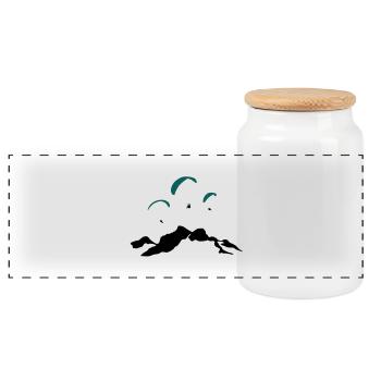 Parapente Tennengebirge Werfenweng - Boîte à biscuits avec couvercle en bois - blanc - Devant