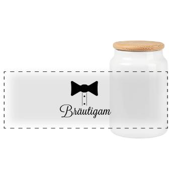 bräutigam - Boîte à biscuits avec couvercle en bois - blanc - Devant