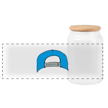 Snapback - Panoramic Cookie Jar with Wooden Lid - white - Front
