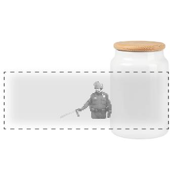 Bekannte Personen: Sergeant Pepperspray - Panorama Keksdose mit Holzdeckel - Weiß - Vorne