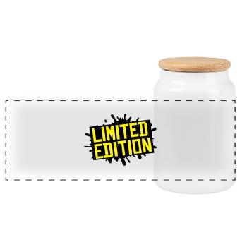 limited_edition_splatter_wa2 - Panorama Keksdose mit Holzdeckel - Weiß - Vorne