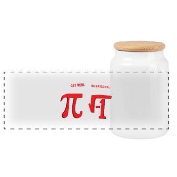 MATHS GETS REAL - Panorama Keksdose mit Holzdeckel - Weiß - Vorne