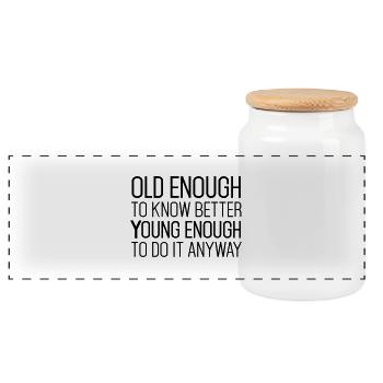 Best Birthday Shirt - Funny Quote - Boîte à biscuits avec couvercle en bois - blanc - Devant
