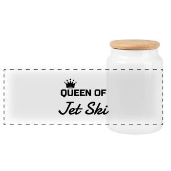Jet Ski Jetski Sport Sportif Athlète - Boîte à biscuits avec couvercle en bois - blanc - Devant