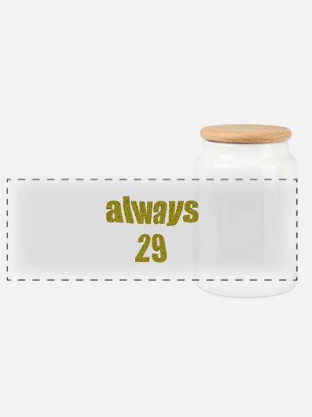 always 29 - Panorama Keksdose mit Holzdeckel - Weiß