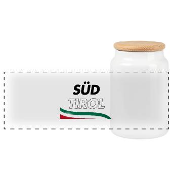 Tyrol du Sud - Boîte à biscuits avec couvercle en bois - blanc - Devant