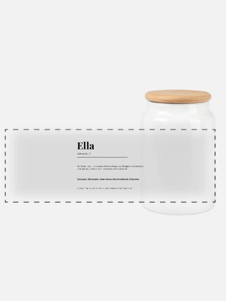 Ella - Panorama Keksdose mit Holzdeckel - Weiß