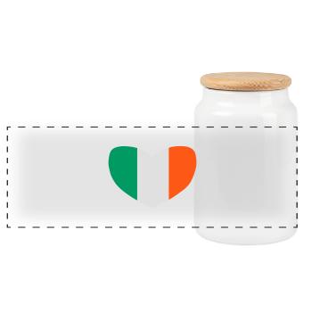 love irland - Panorama Keksdose mit Holzdeckel - Weiß - Vorne